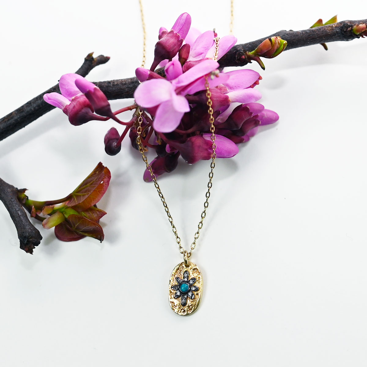 5 OCTOBRE Collier Manu Turquoise