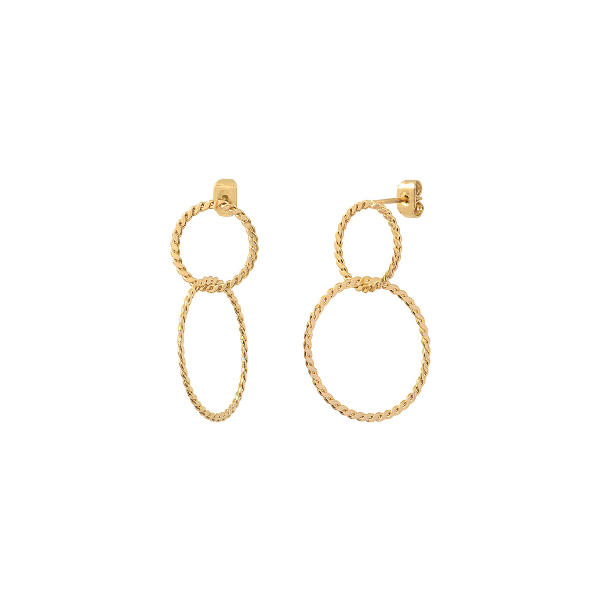 BDM STUDIO Boucles d'oreilles doubles OLYMPE