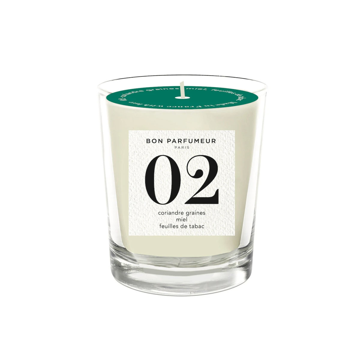 BON PARFUMEUR Bougie 02 Graine de coriandre, miel, feuilles de tabac