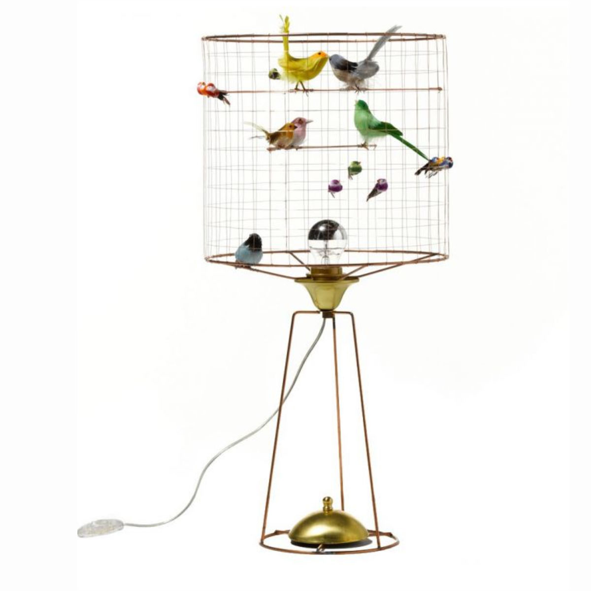 MATHIEU CHALLIERES Lampe volière tambour