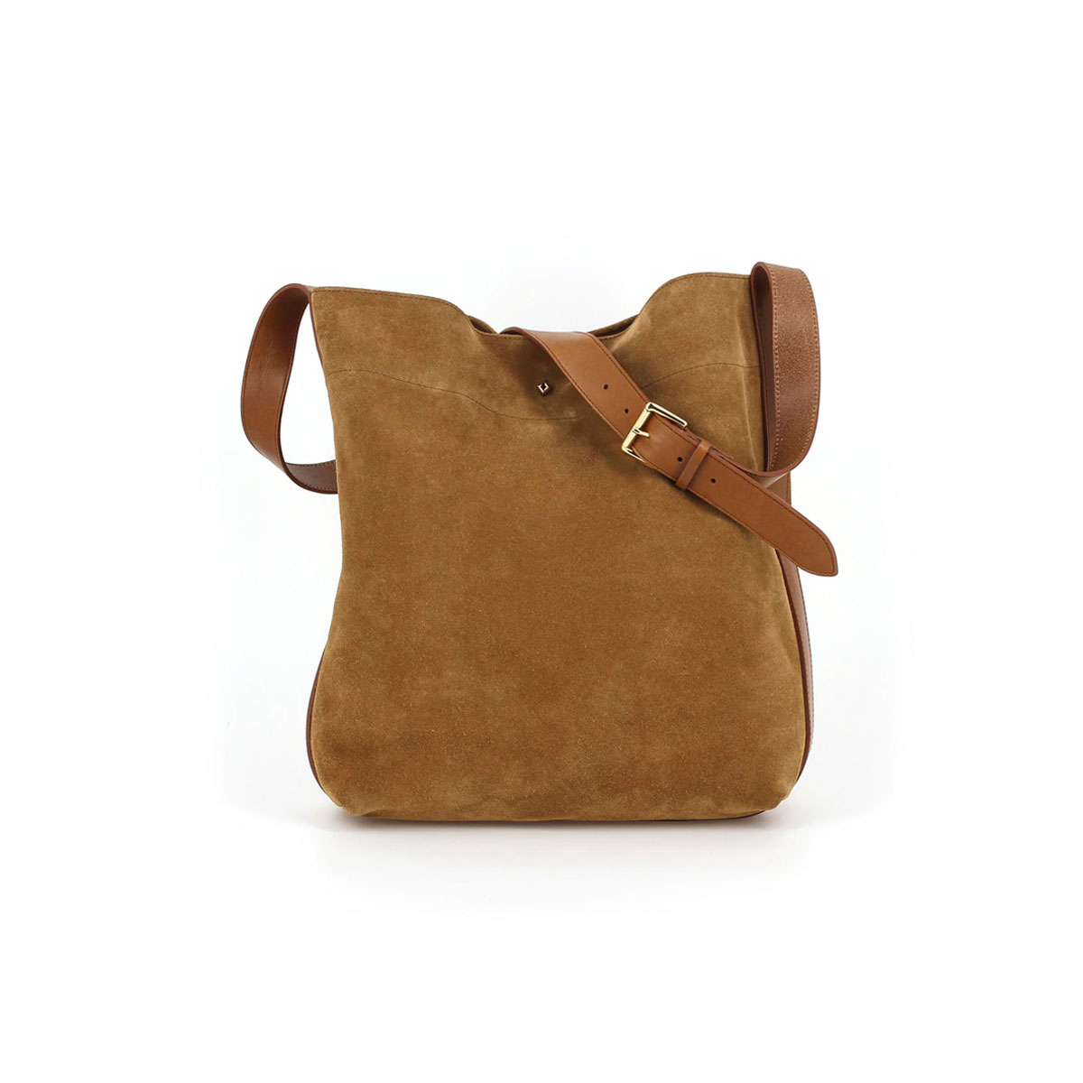 HERBERT Sac cabas LE ENZO velours Camel caramel – Image 2