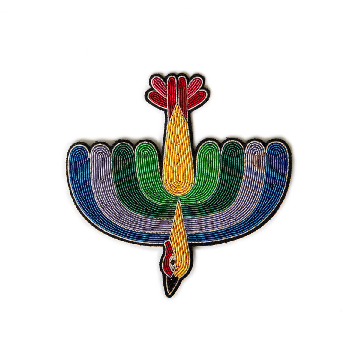 MACON&LESQUOY Grande Broche OISEAU ARC EN CIEL