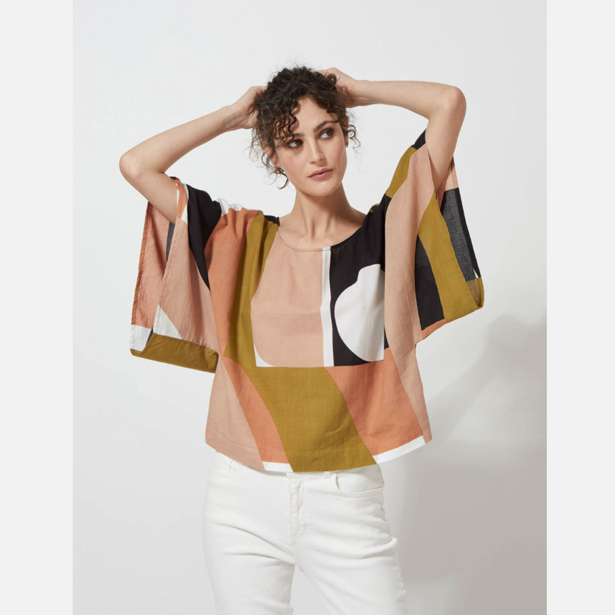 MA POESIE Top EVA Vision Ocre – Image 2