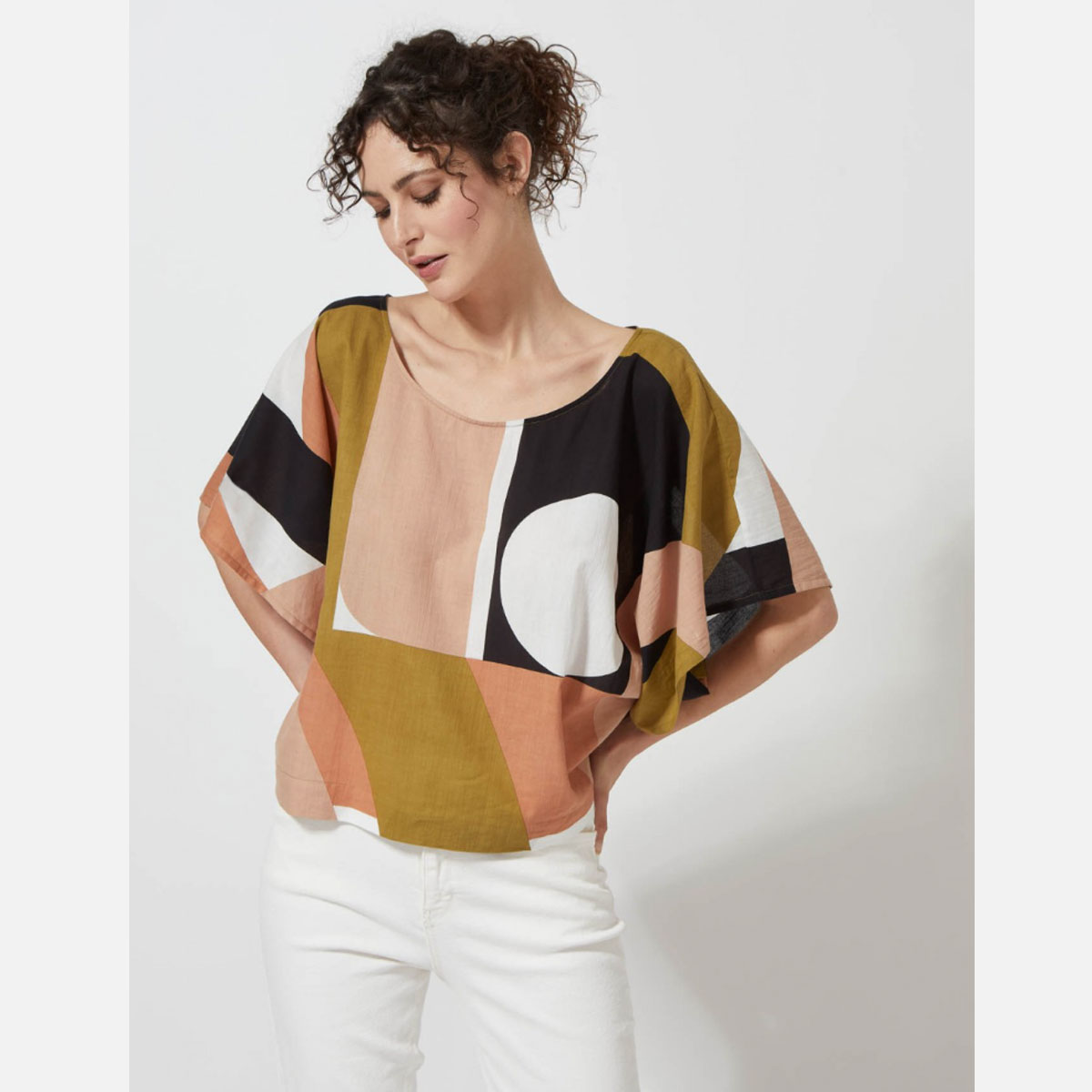 MA POESIE Top EVA Vision Ocre