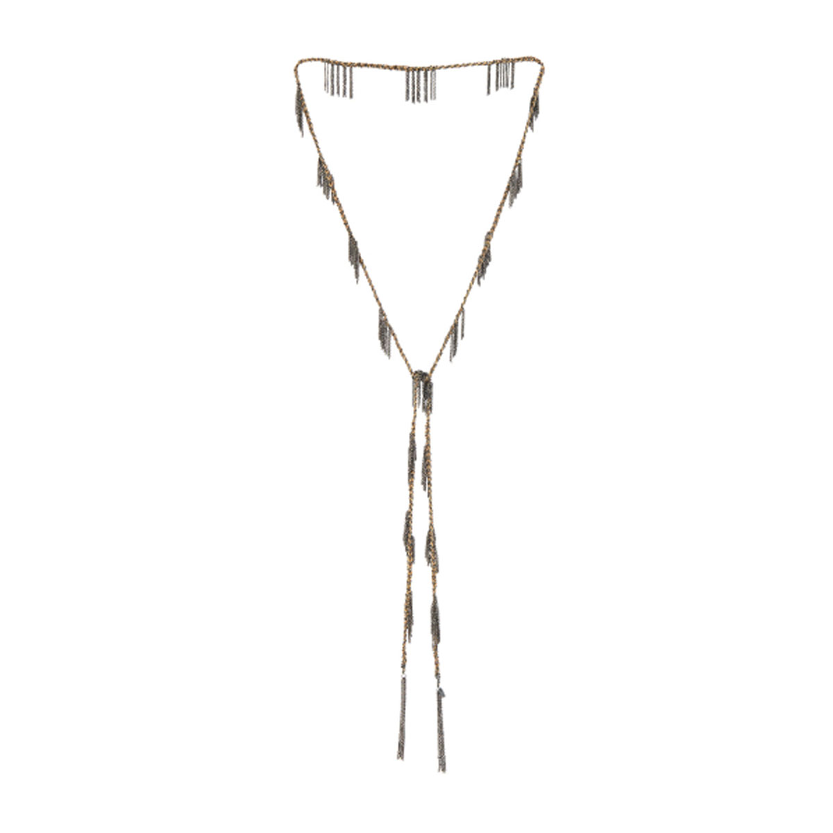 Marie Laure CHAMOREL Collier 650 RUTHENIUM LUREX GOLD