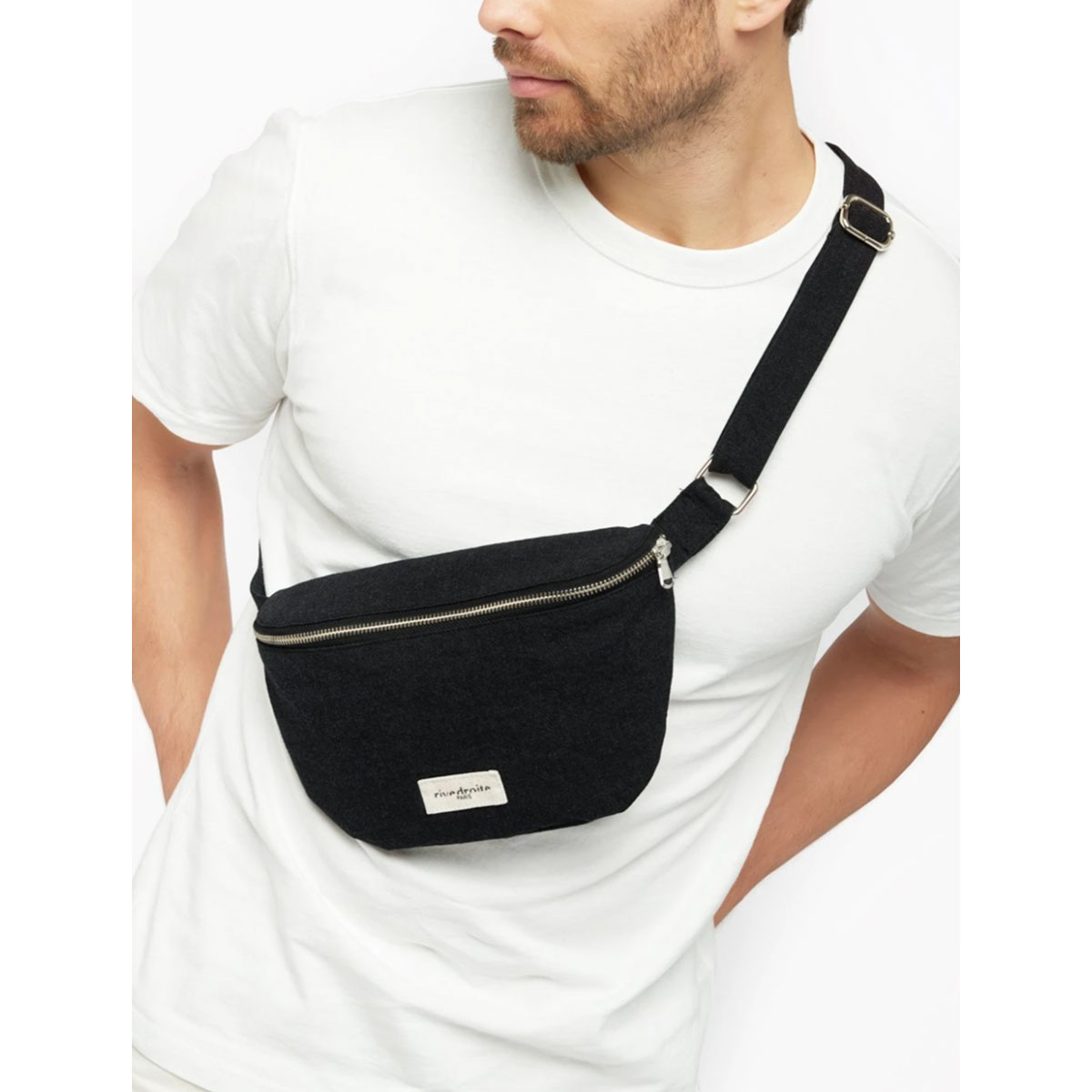 RIVE DROITE Sac banane CUSTINE Black – Image 2