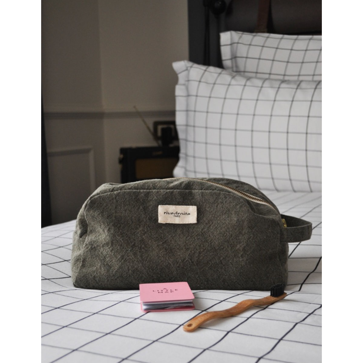 RIVE DROITE Trousse de toilette HERMEL Kaki